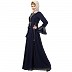Designer abaya with sequins work- Navy Blue Designer abaya with sequins work- Navy Blue